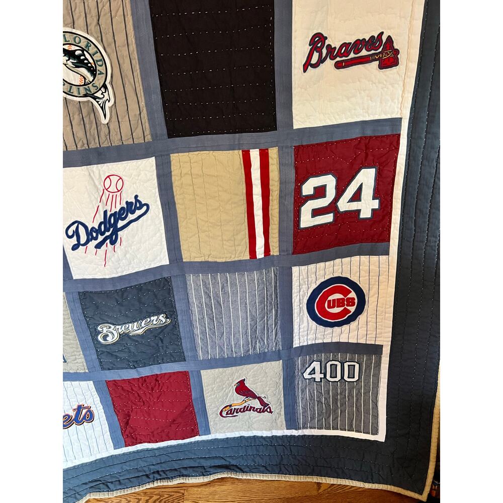 Pottery Barn PB Teen MLB Baseball Quilt Twin Reversible Bedspread Comforter - Picture 8 of 16